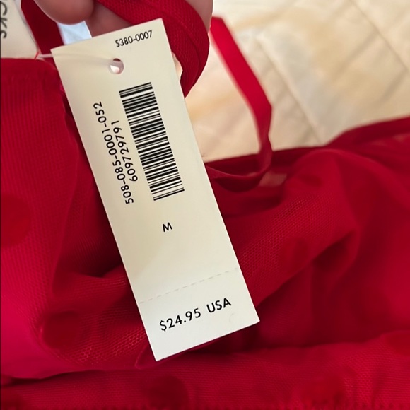 BRAND NEW Gilly Hicks Unlined Red Bralette - Picture 3 of 3